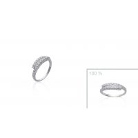 Bague Croisée Oxyde Argent 925 Rhodié