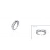 Bague Femme Courbes Oxyde Argent 925 Rhodié