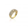 Bague Pavage Oxyde Plaqué Or Rhodié