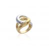 Bague Forme Entrelassée Pure deux tons Plaqué Or Rhodié