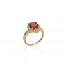 Bague Entourage Oxyde Plaqué Or