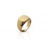 Bague Chevalière Homme Tonneau Oxyde Plaqué Or