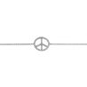 Bracelet Peace Or gris 18 carats Diamants 