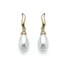 Boucles d'oreilles Pendantes imitation Perle Plaqué Or