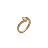Bague Solitaire Croisée Oxyde Plaqué Or