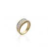 Bague Pavage Oxyde Plaqué Or Rhodié