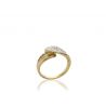 Bague Pavage Oxyde Plaqué Or Rhodié