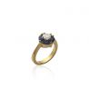 Bague Vintage Pierre Synthétique Plaqué Or