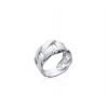 Bague Maille Gourmette Argent 925/1000 Rhodié