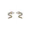 Boucles d'oreilles Chic Serpent Oxyde Plaqué Or Rhodié