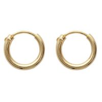 Boucles d'oreilles Plaqué Or Créoles 12mm