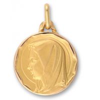MEDAILLE OR 18 CARATS VIERGE 20mm