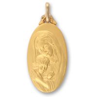 MEDAILLE OR 18 CARATS VIERGE 18x11mm