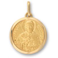 MEDAILLE OR 18 CARATS ST FRANCOIS D'ASSISE
