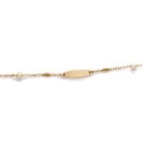 IDENTITE BEBE OR 18 CARATS 15 CM PERLES