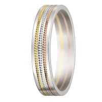 ALLIANCE TROIS ORS CONFORT 18 CARATS LARGEUR 4.5