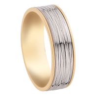 ALLIANCE DEUX ORS 18 CARATS LARGEUR 6