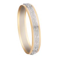ALLIANCE DEUX ORS 18 CARATS LARGEUR 3.5