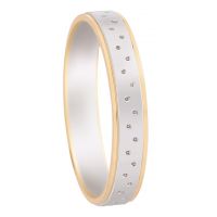 ALLIANCE DEUX ORS 18 CARATS LARGEUR 3.5