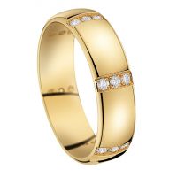 ALLIANCE SERTI GRAIN 18 DIAMANTS 18 CARATS LARGEUR 5.5