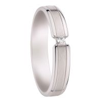 ALLIANCE 1 DIAMANT 18 CARATS LARGEUR 4