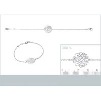 Bracelet Dentelle Argent 925/1000