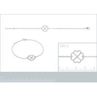 Bracelet Trèfle Argent 925/1000