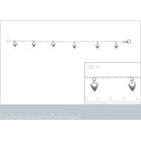 Bracelet Coeur Argent 925/1000