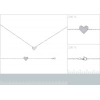 Bracelet Coeur Argent 925/1000
