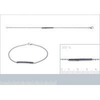 Bracelet PS Argent 925/1000 Rhodié