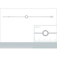 Bracelet Cercle OZ Argent 925/1000 Rhodié