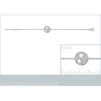 Bracelet Papillon OZ Argent 925/1000 Rhodié