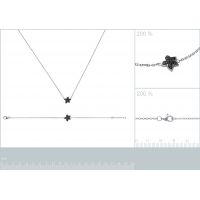Bracelet Fleur Pierre Argent 925/1000 Rhodié