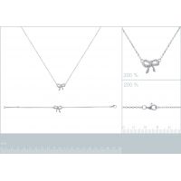 Bracelet Noeud PS Argent 925/1000 Rhodié