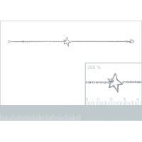 Bracelet Etoile OZ Argent 925/1000 Rhodié