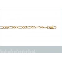 Bracelet Plaqué Or Maille Figaro 1-2