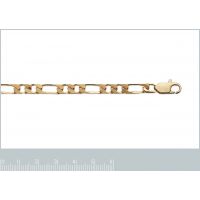 Bracelet Plaqué Or Maille Figaro 1-2