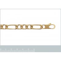 Bracelet Plaqué Or Maille Figaro 1-3