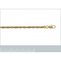 Bracelet Plaqué Or Maille Corde 3mm