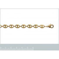 Bracelet Plaqué Or Maille Grain de Café