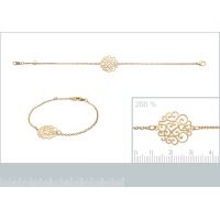Bracelet Dentelle Plaqué Or