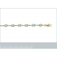 Bracelet Pierre CRISTAL Multicolore Plaqué Or
