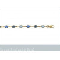 Bracelet Pierre CRISTAL Multicolore Plaqué Or