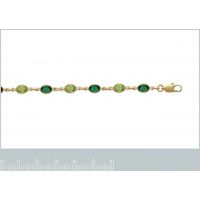 Bracelet Pierre CRISTAL Multicolore Plaqué Or