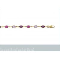 Bracelet Pierre CRISTAL Multicolore Plaqué Or