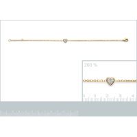 Bracelet Coeur OZ Plaqué Or