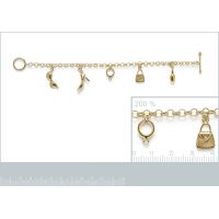 Bracelet Breloques OZ Plaqué Or