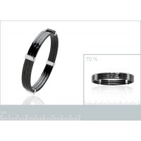 Bracelet Céramique Facetée Acier