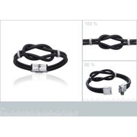 Bracelet Noeuds Acier et Cuir