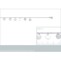 Chaîne Cheville Breloques Argent 925/1000 Largeur 1.50mm